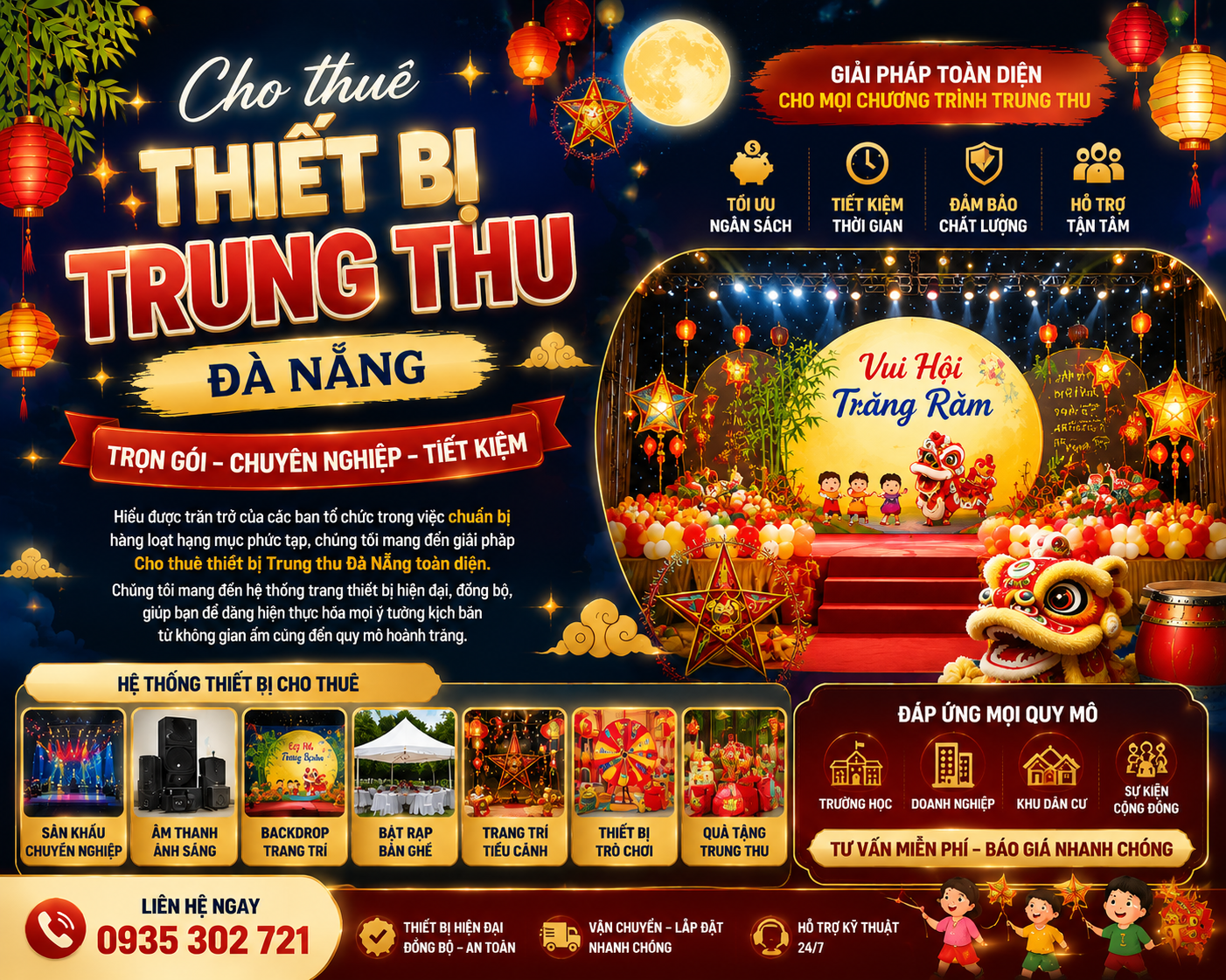 Cho thuê thiết bị Trung thu Đà Nẵng