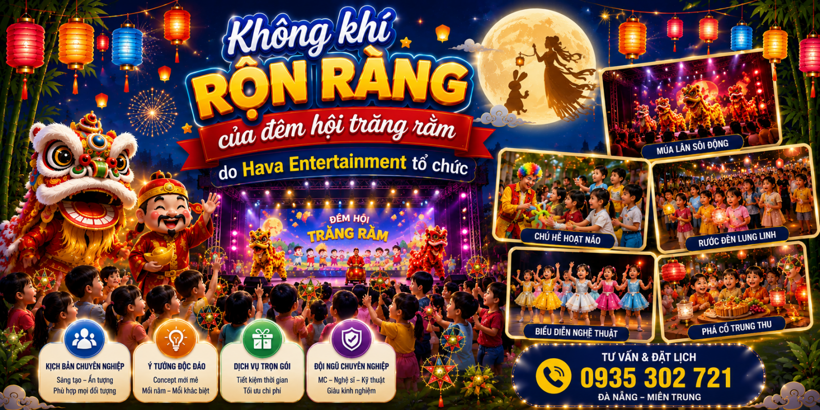 Tổ chức trung thu tại Đà Nẵng trọn gói chuyên nghiệp