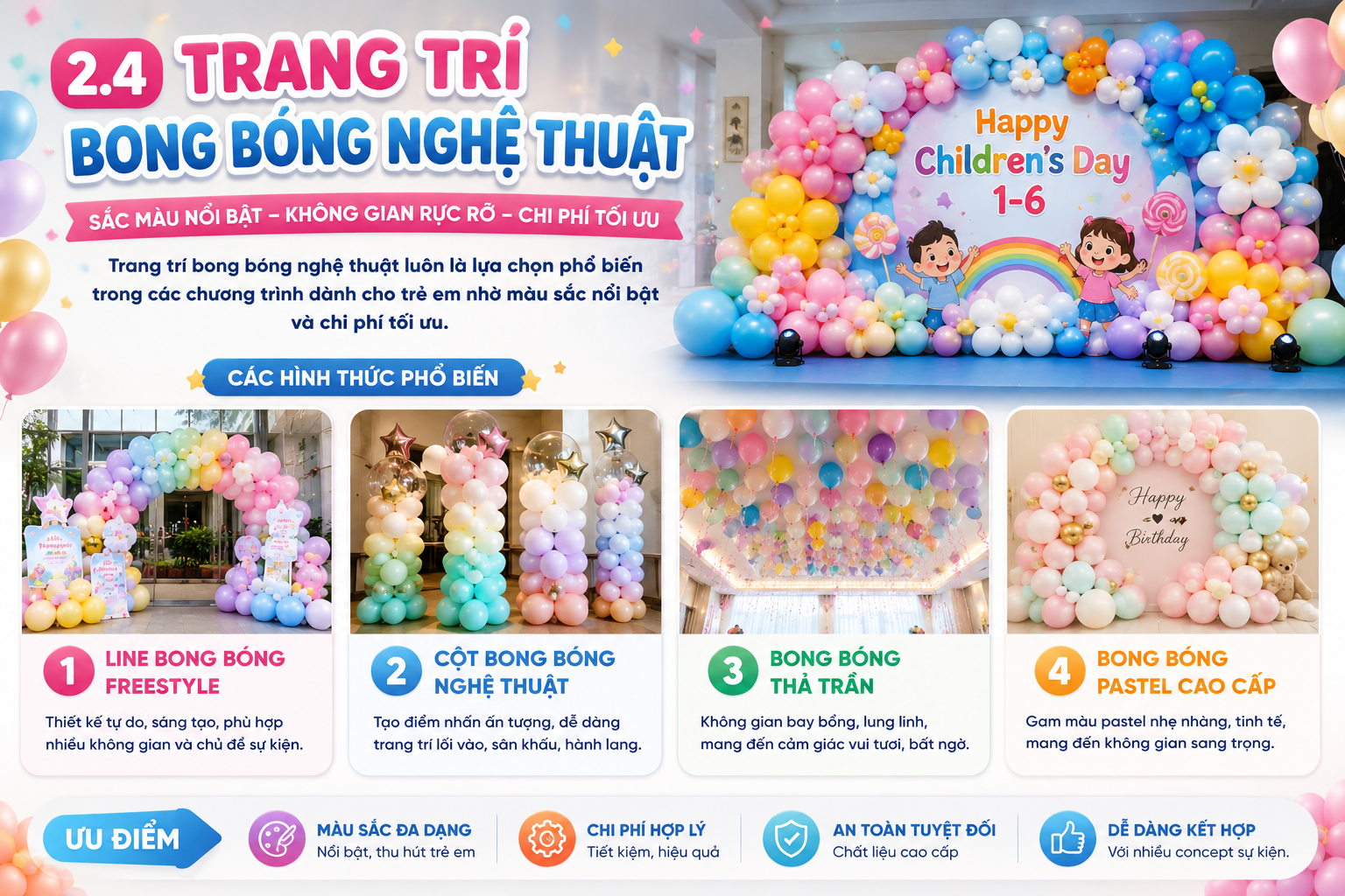 mẫu trang trí quococs tế thiếu nhi đẹp nhát 2026