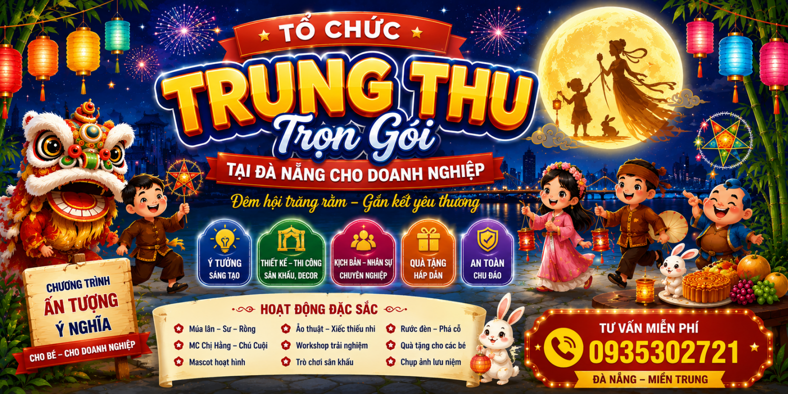 Thiết kế backdrop trung thu tại Đà Nẵng