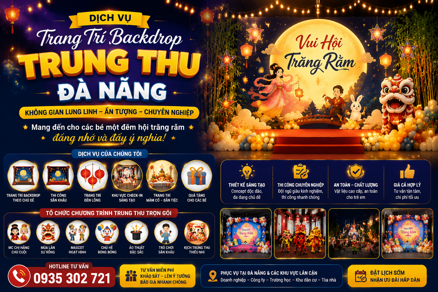 Trang trí backdrop Trung thu Đà Nẵng
