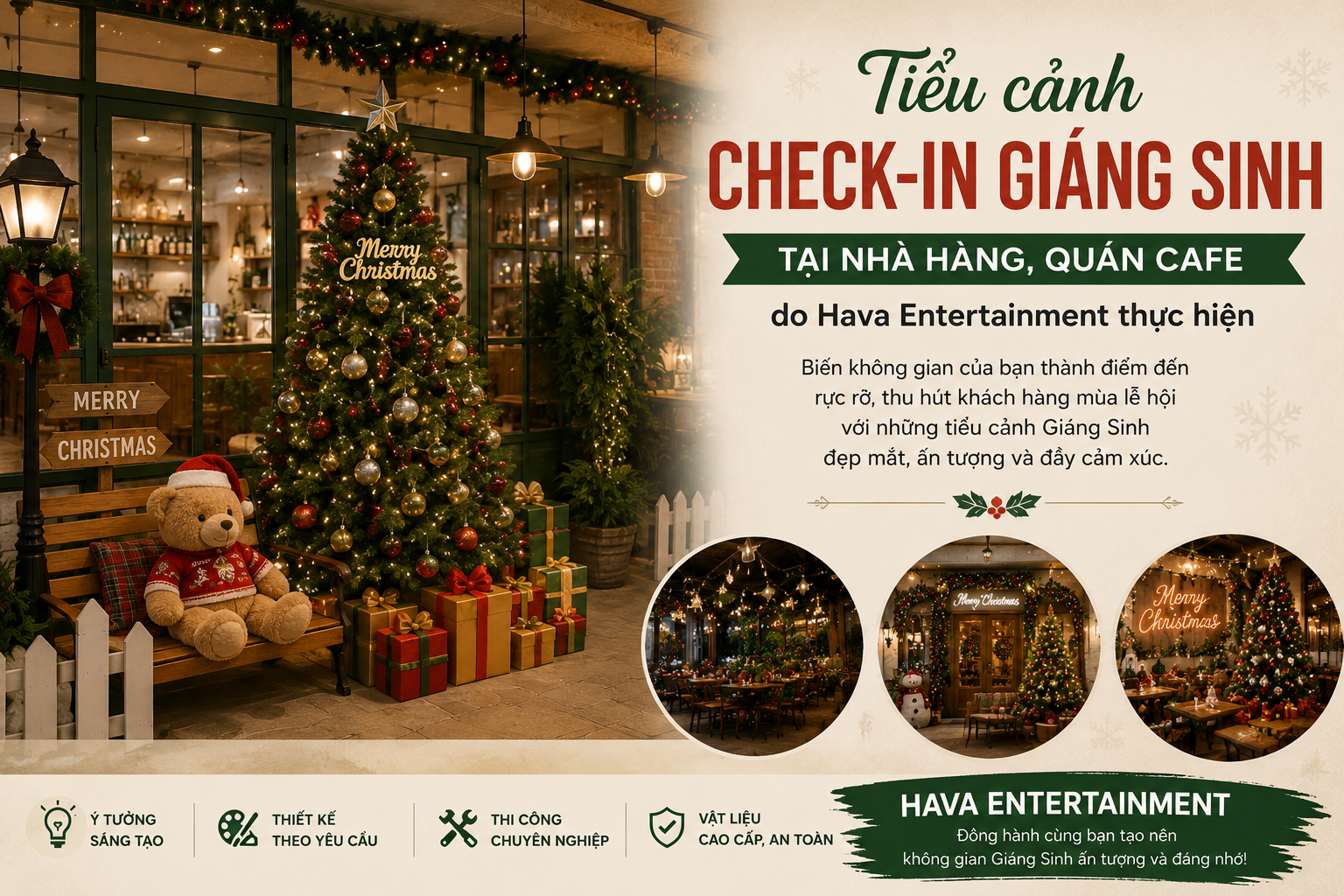 Trang trí Noel trọn gói khách sạn nhà hàng Đà Nẵng