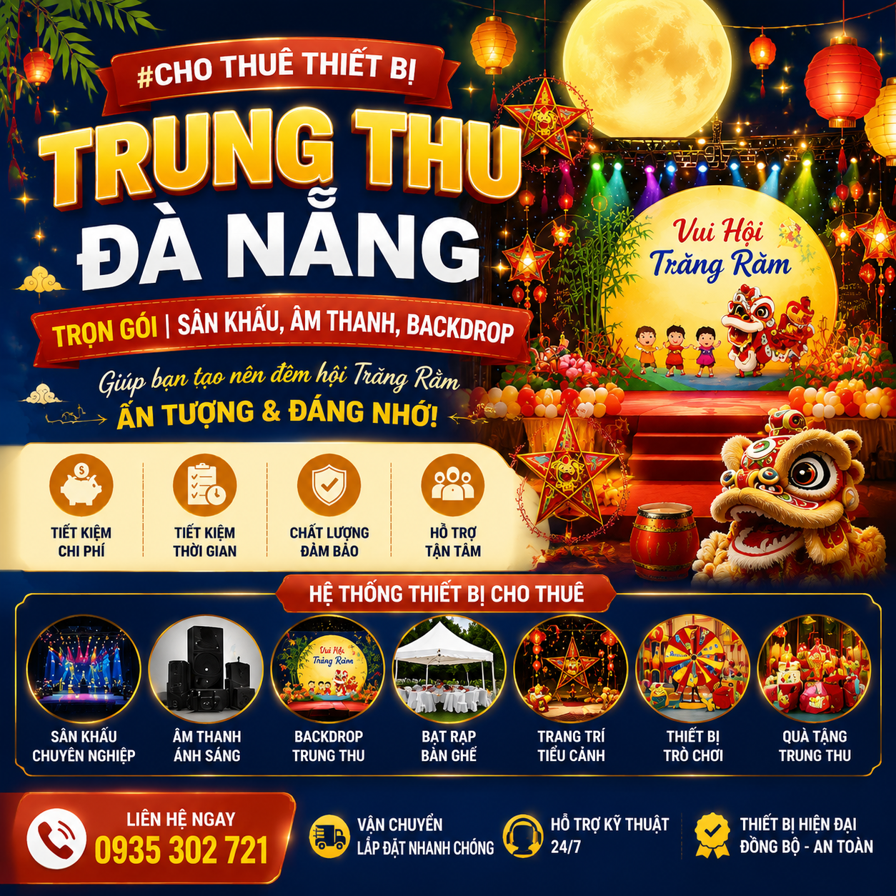 #Cho Thuê Thiết Bị [Trung Thu ]Đà Nẵng Trọn Gói | Sân Khấu, Âm Thanh, Backdrop