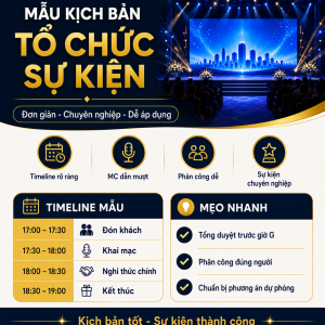 Mẫu kịch bản tổ chức sự kiện chuyên nghiệp từ [A–Z]